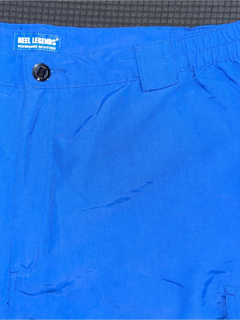 Reel Legends Blue Fishing Shorts Mens XL Cargo Hybrid Beach Shorts - Picture 2 of 8